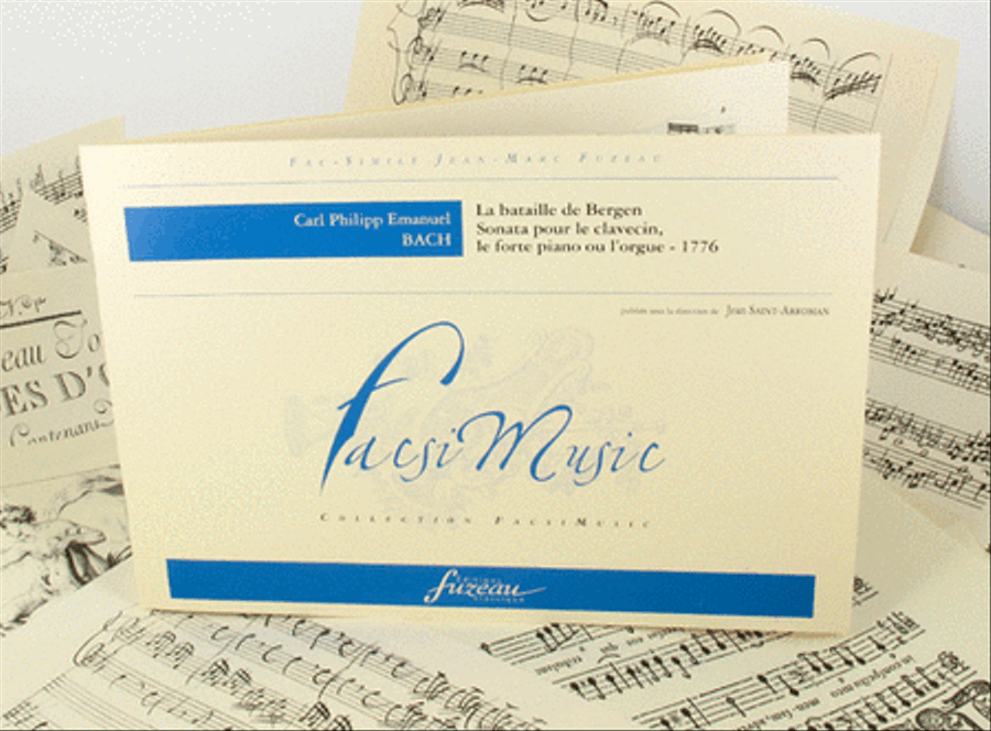 Sonata the Battle of Bergen for harpsichord, fortepiano, organ or harp - 1776 Harp scores gallery preview page 1