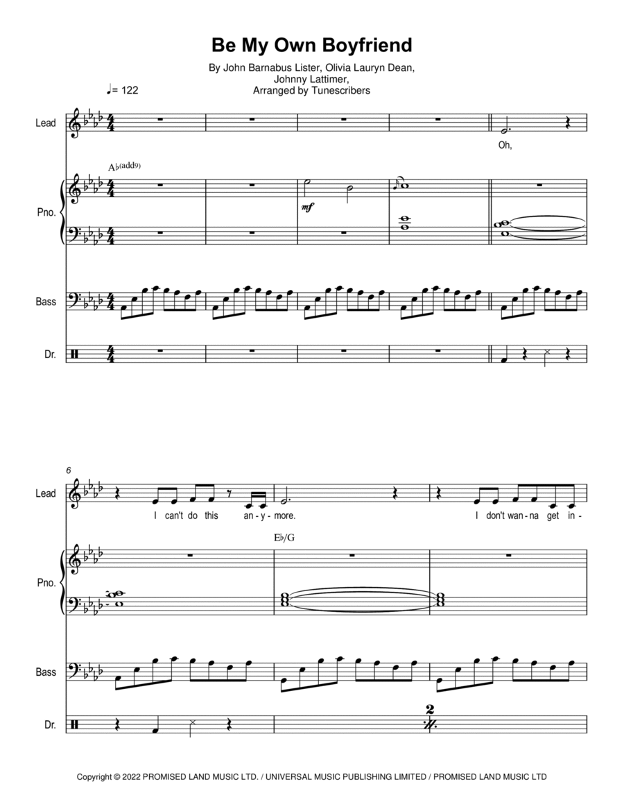 Be My Own Boyfriend Small Ensemble scores gallery preview page 1