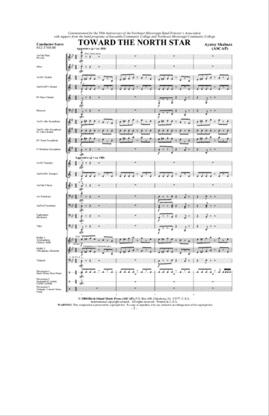 Toward the North Star Toward the North Star Concert Band scores gallery preview page 2