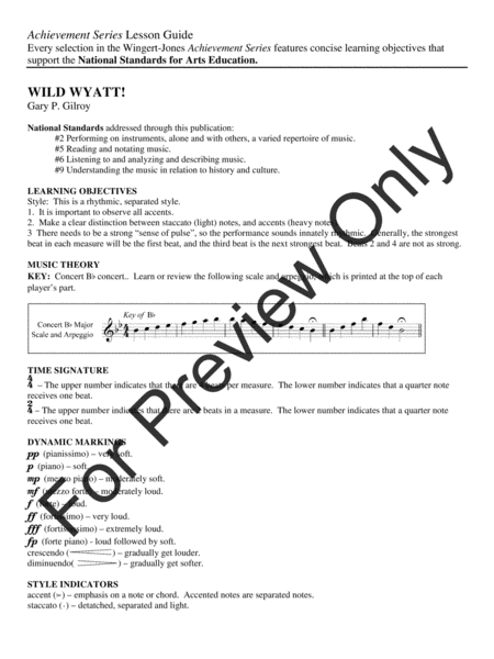 Wild Wyatt - Full Score