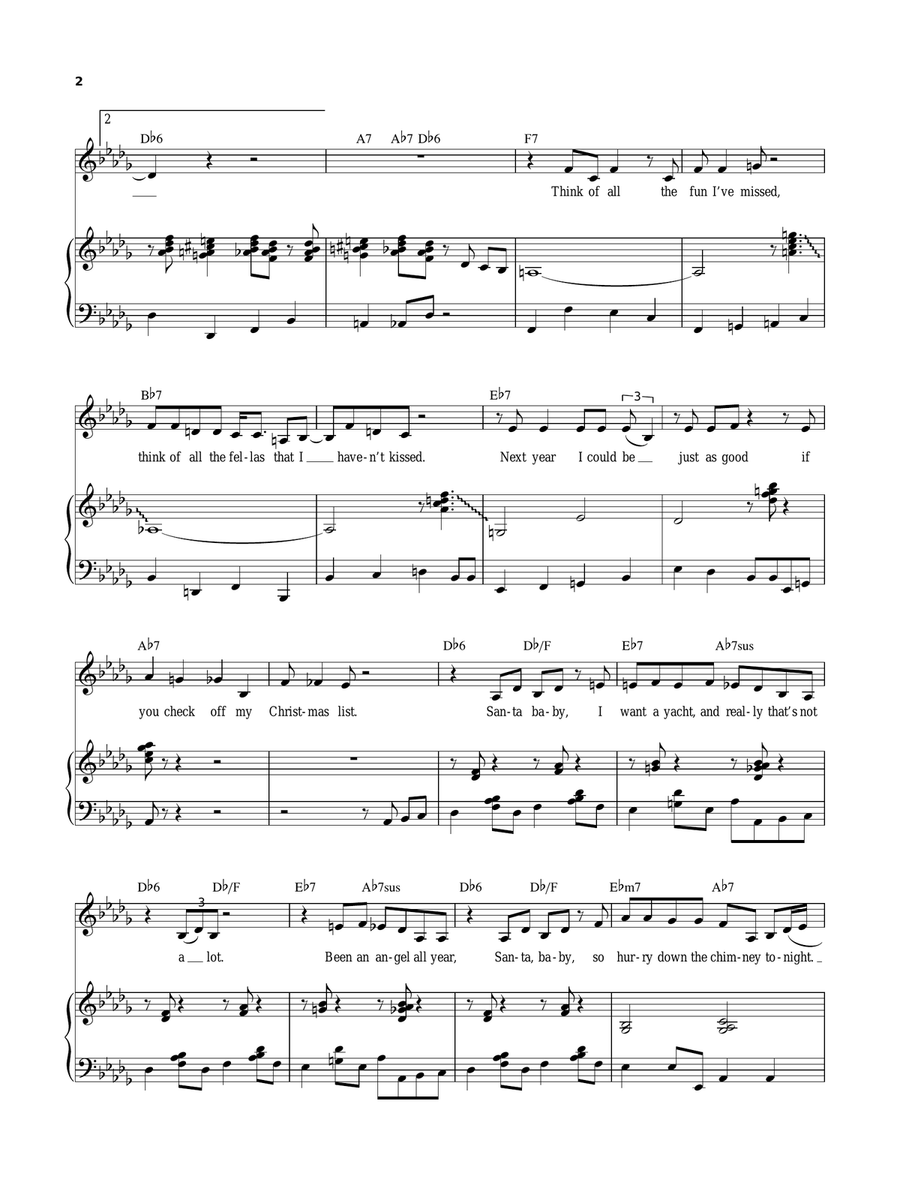 Santa Baby Santa Baby Voice scores gallery preview page 2