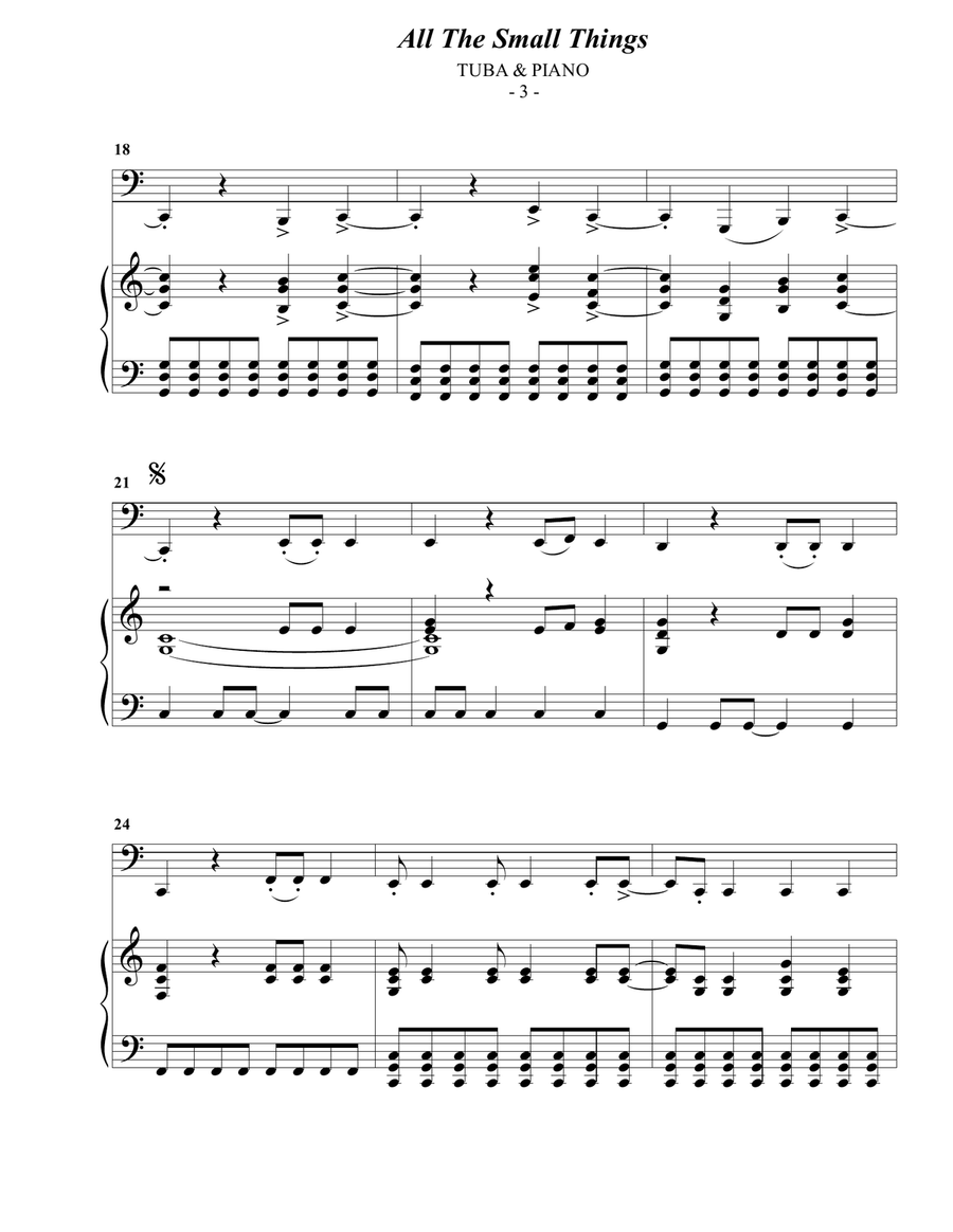 All The Small Things Piano scores gallery preview page 3