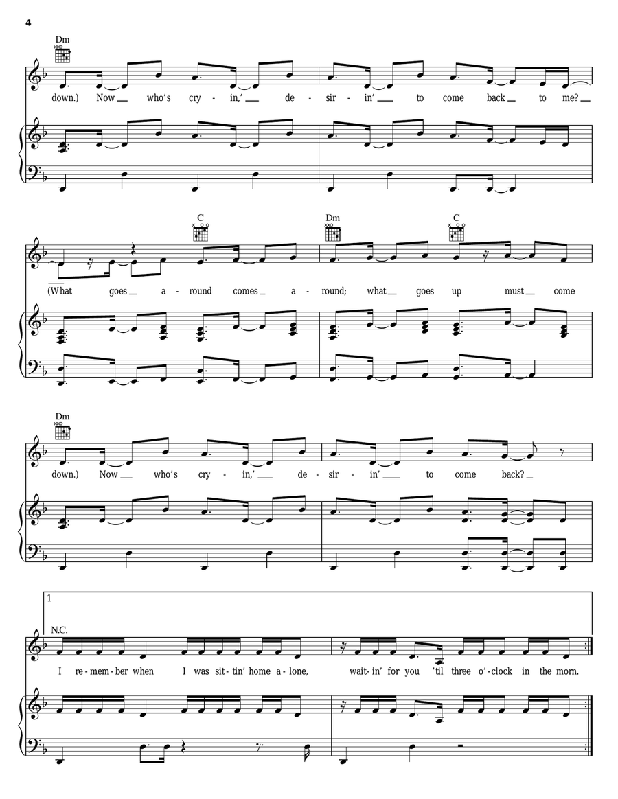 Karma Piano, Vocal, Guitar scores gallery preview page 4