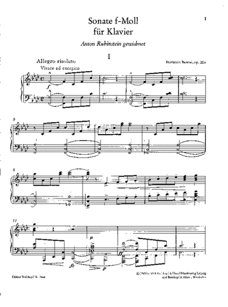 Sonata in F minor Op. 20A K 204