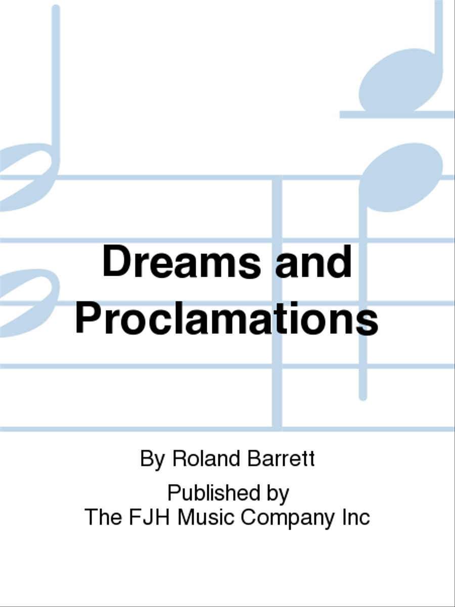 Dreams and Proclamations Concert Band scores gallery preview page 1