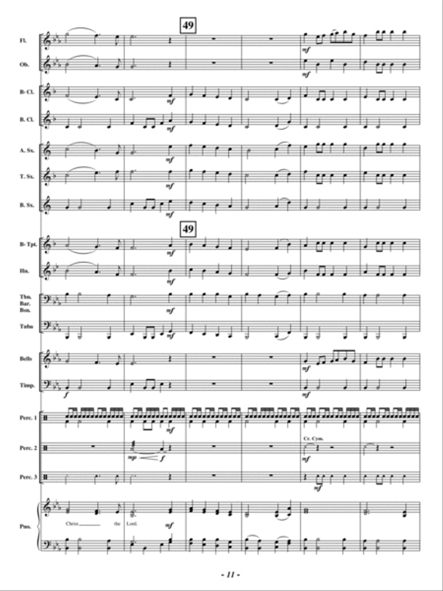Joyful and Triumphant Concert Band scores gallery preview page 10
