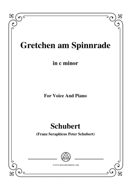 Schubert-Gretchen am Spinnrade in c minor, for Voice and Piano image number null