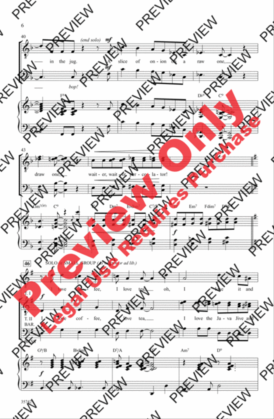 Java Jive Men's Choir scores gallery preview page 6
