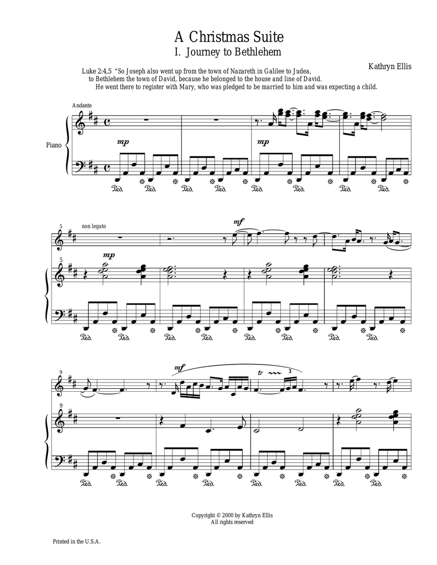 A Christmas Suite for flute and piano Woodwind Duet scores gallery preview page 1