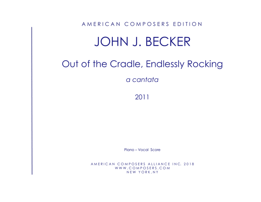 [Becker] Out of the Cradle Endlessly Rocking (Piano Reduction)