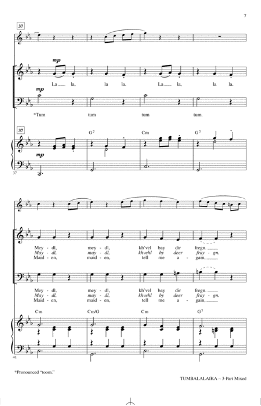 Tumbalalaika 3-Part scores gallery preview page 5