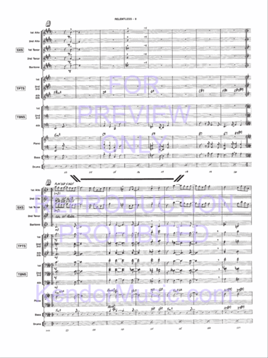 Relentless Relentless Jazz Ensemble scores gallery preview page 9