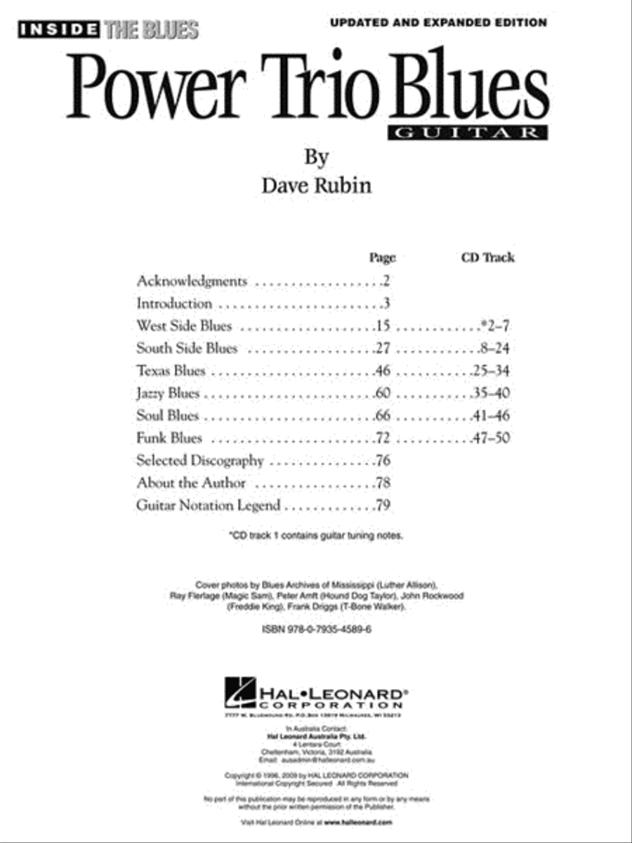 Power Trio Blues Guitar – Updated & Expanded Edition Electric Guitar scores gallery preview page 2