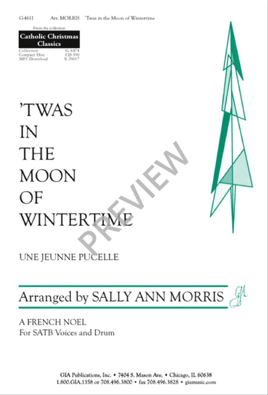 ’Twas in the Moon of Wintertime 4-Part scores gallery preview page 1