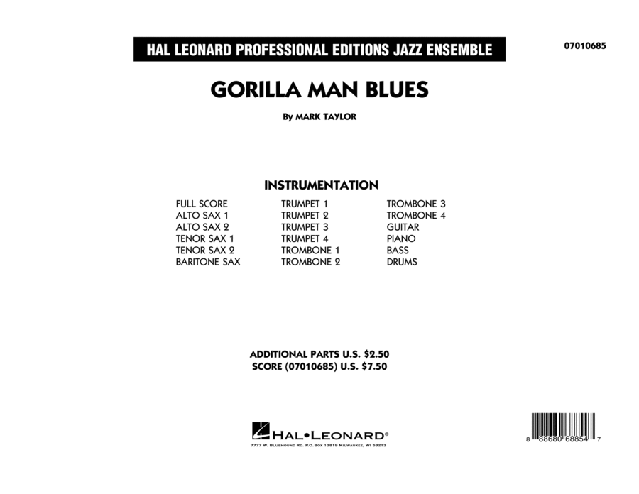 Gorilla Man Blues - Conductor Score (Full Score)