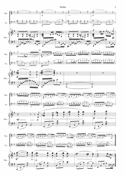 Smetana - Die Moldau for Pianotrio image number null