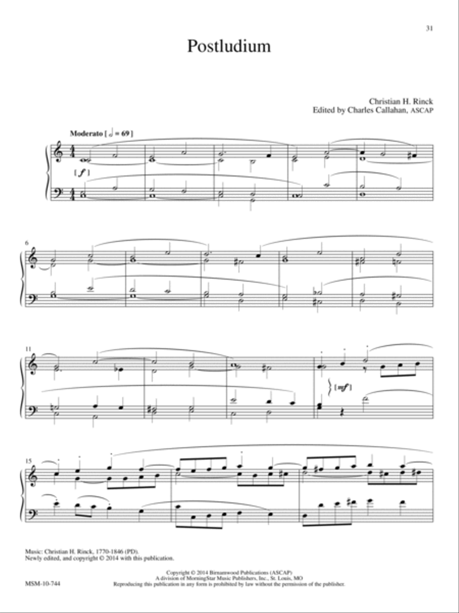 Preludes and Postludes: Music for Manuals Organ scores gallery preview page 13