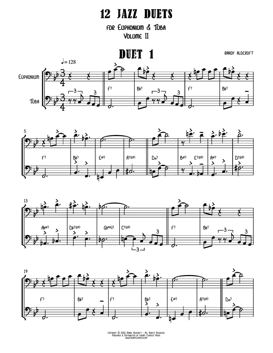 Aldcroft - Famous Jazz Duets for Euphonium & Tuba, Volume 2 Brass Duet scores gallery preview page 3