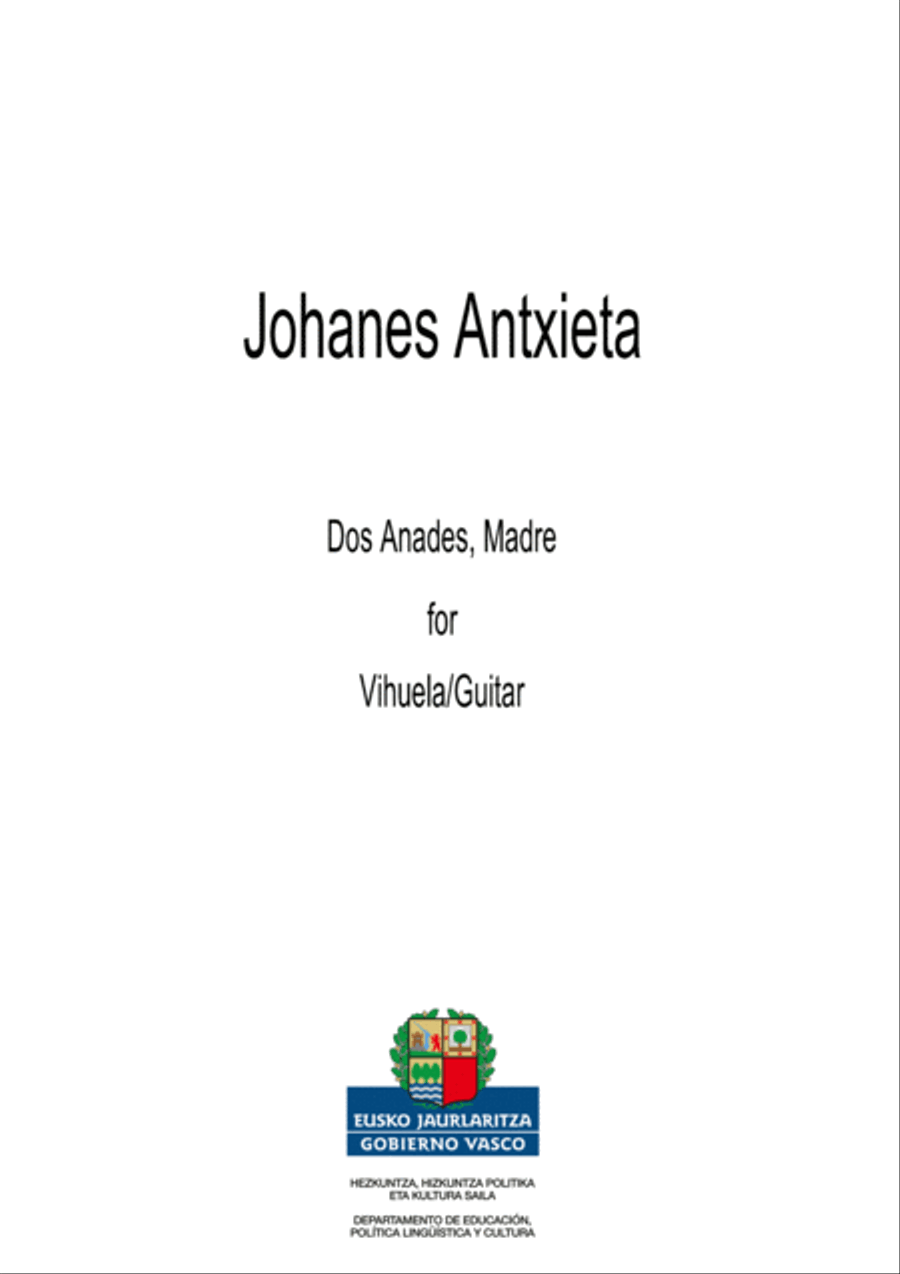 Dos Anades Madre Acoustic Guitar scores gallery preview page 1