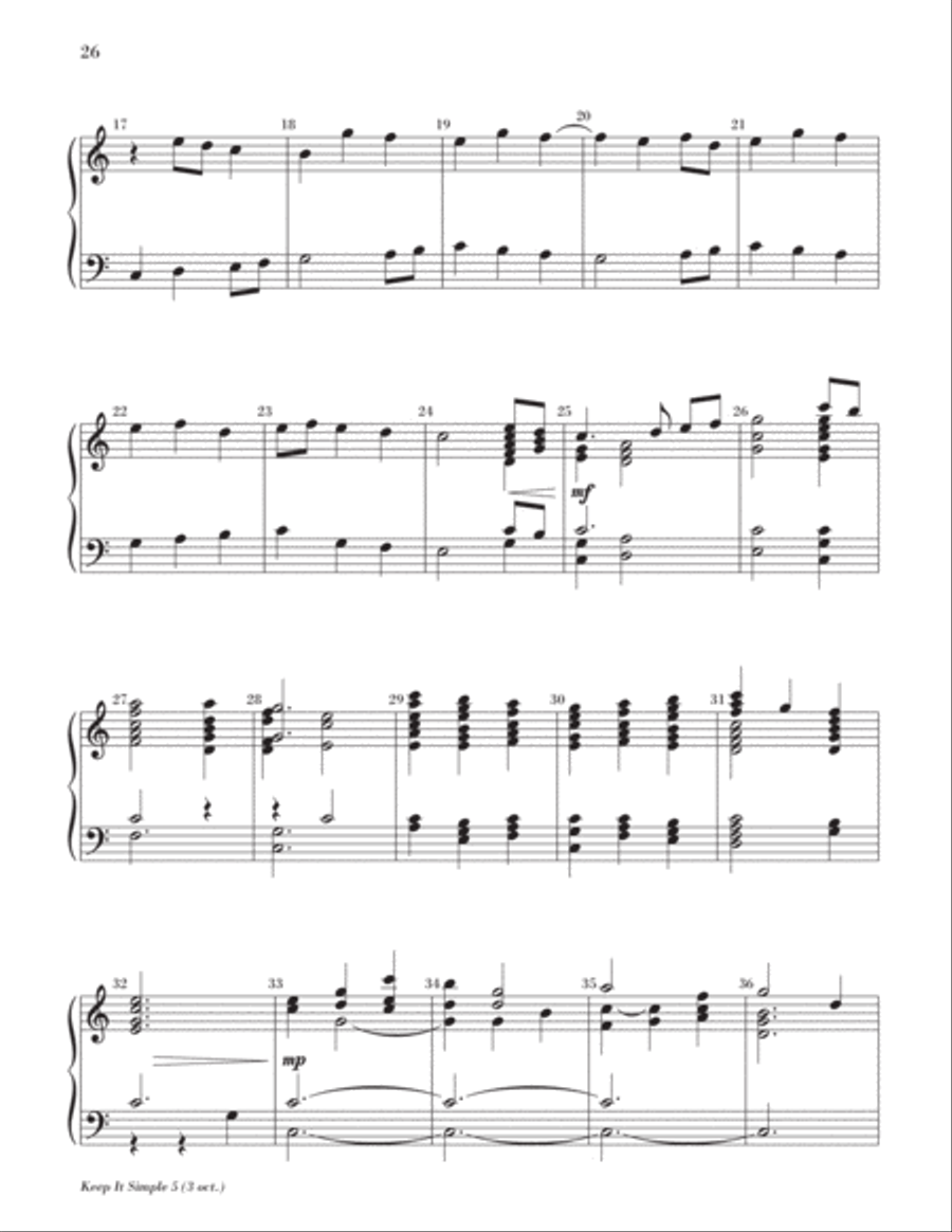 Keep It Simple 5 (Christmas Sacred and Secular) 3-Octaves scores gallery preview page 29