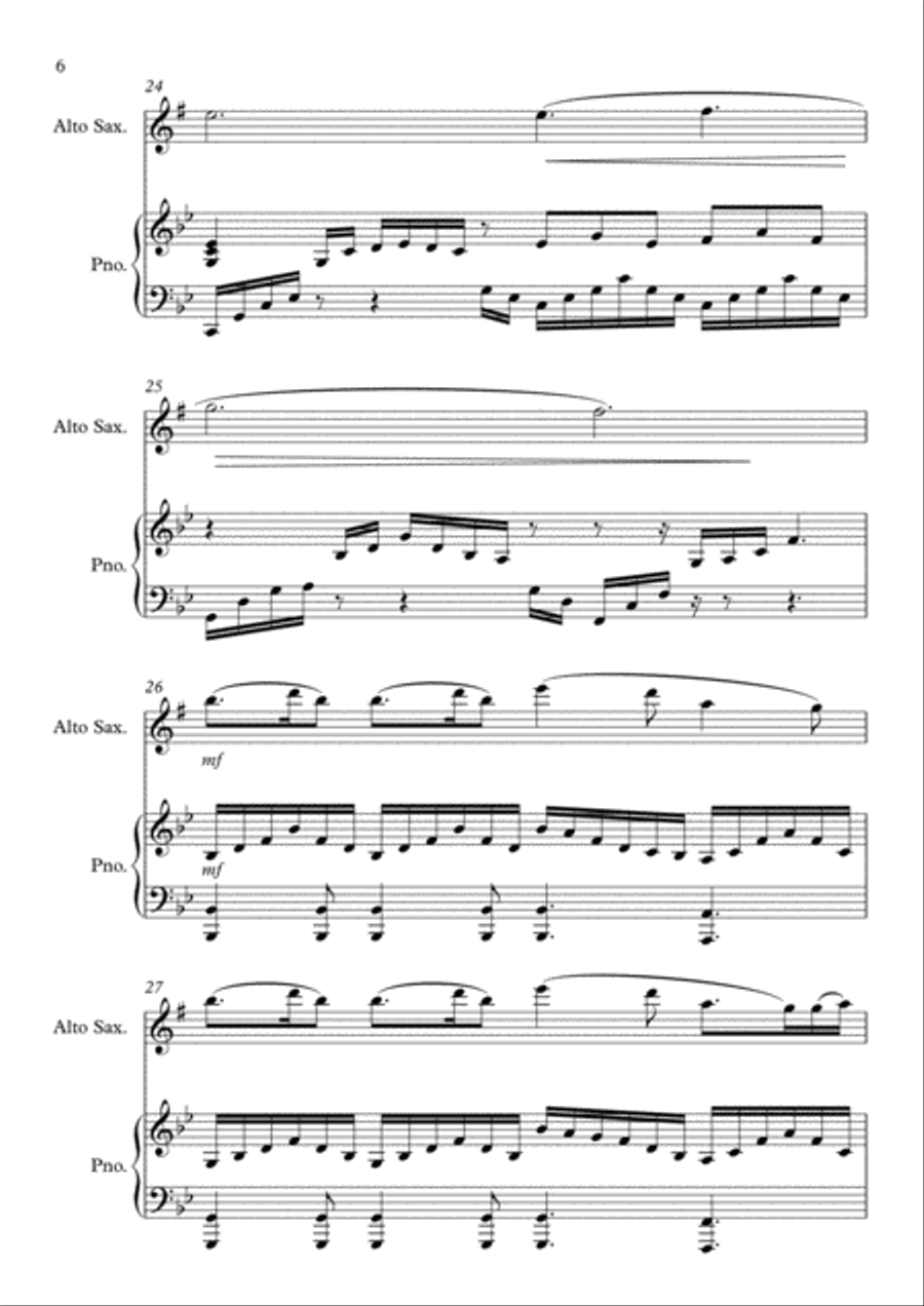 A Thousand Years Alto Saxophone scores gallery preview page 6