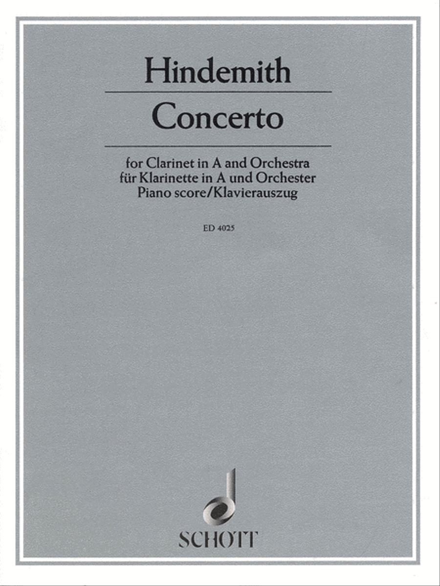 Clarinet Concerto Clarinet scores gallery preview page 1