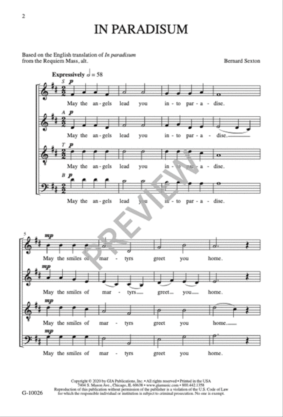 In paradisum In paradisum 4-Part scores gallery preview page 3