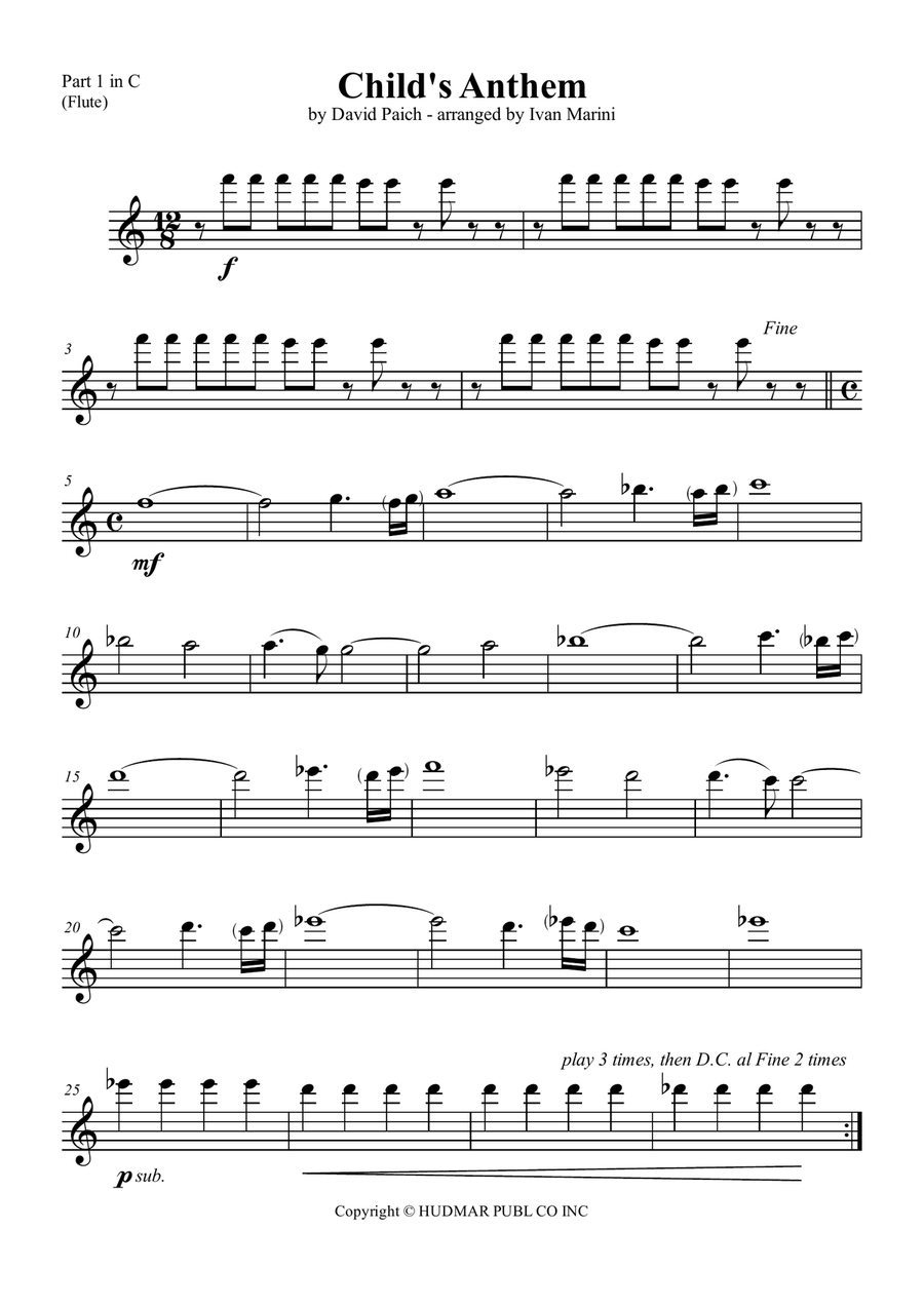 Child's Anthem Small Ensemble scores gallery preview page 6
