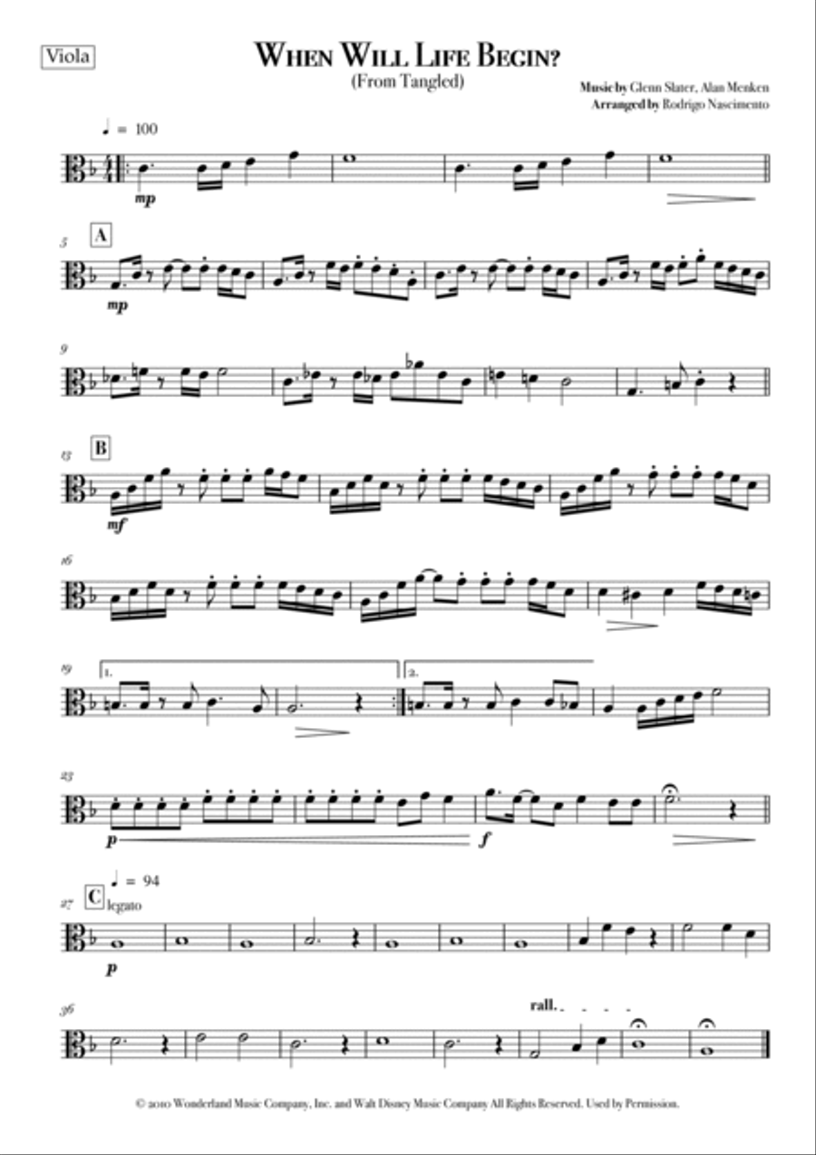 When Will My Life Begin? String Quartet scores gallery preview page 3