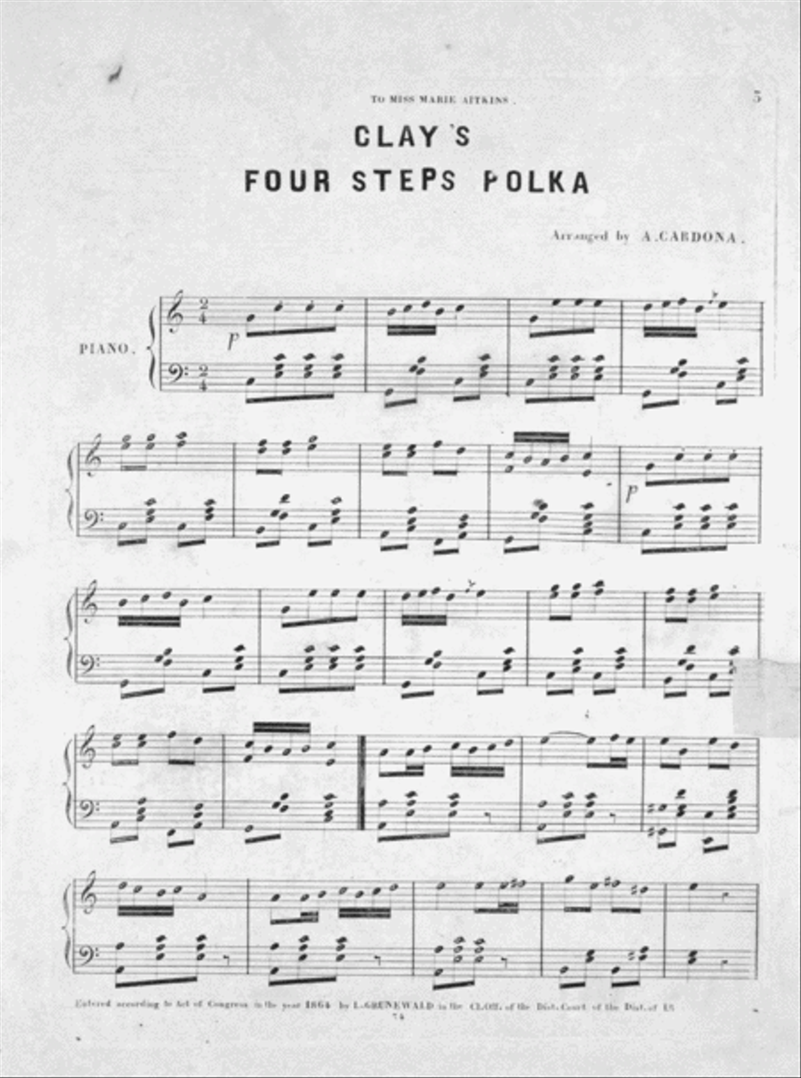 Original Four Step Polka Piano Solo scores gallery preview page 2