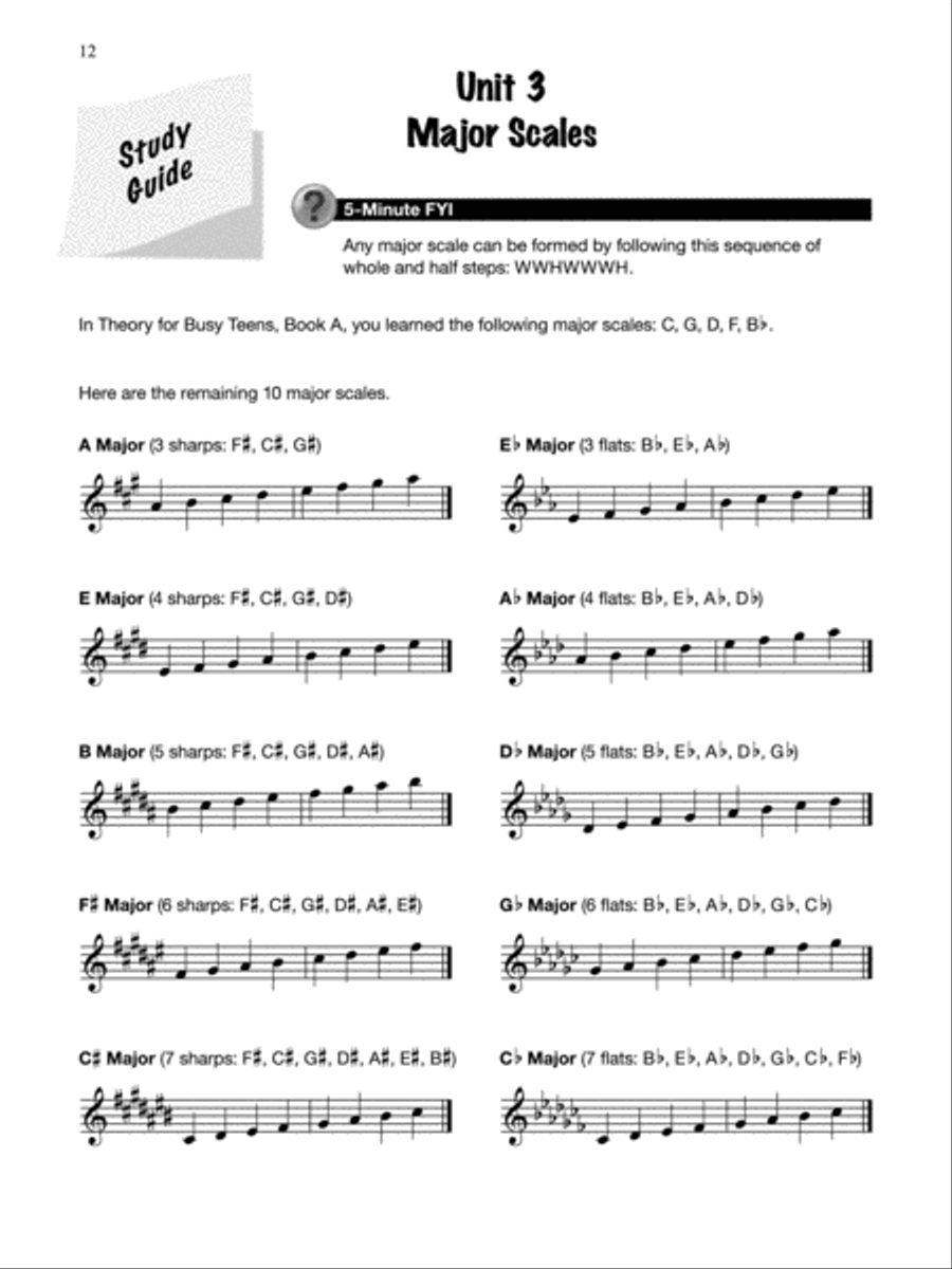 Theory for Busy Teens, Book B Piano Method scores gallery preview page 3