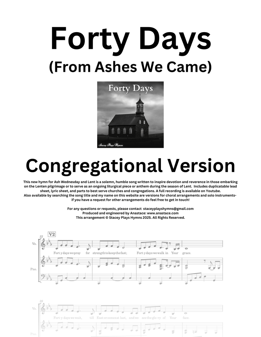 Forty Days (From Ashes We Came) - Congregational Version