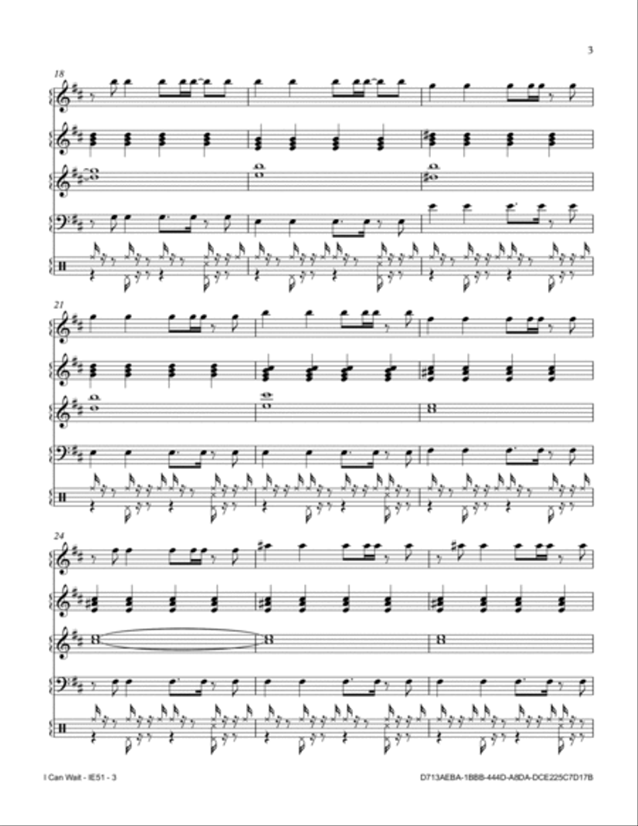 I Can Wait Small Ensemble scores gallery preview page 3