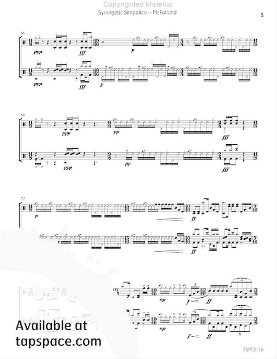 Synergetic Simpatico Snare Drum scores gallery preview page 10