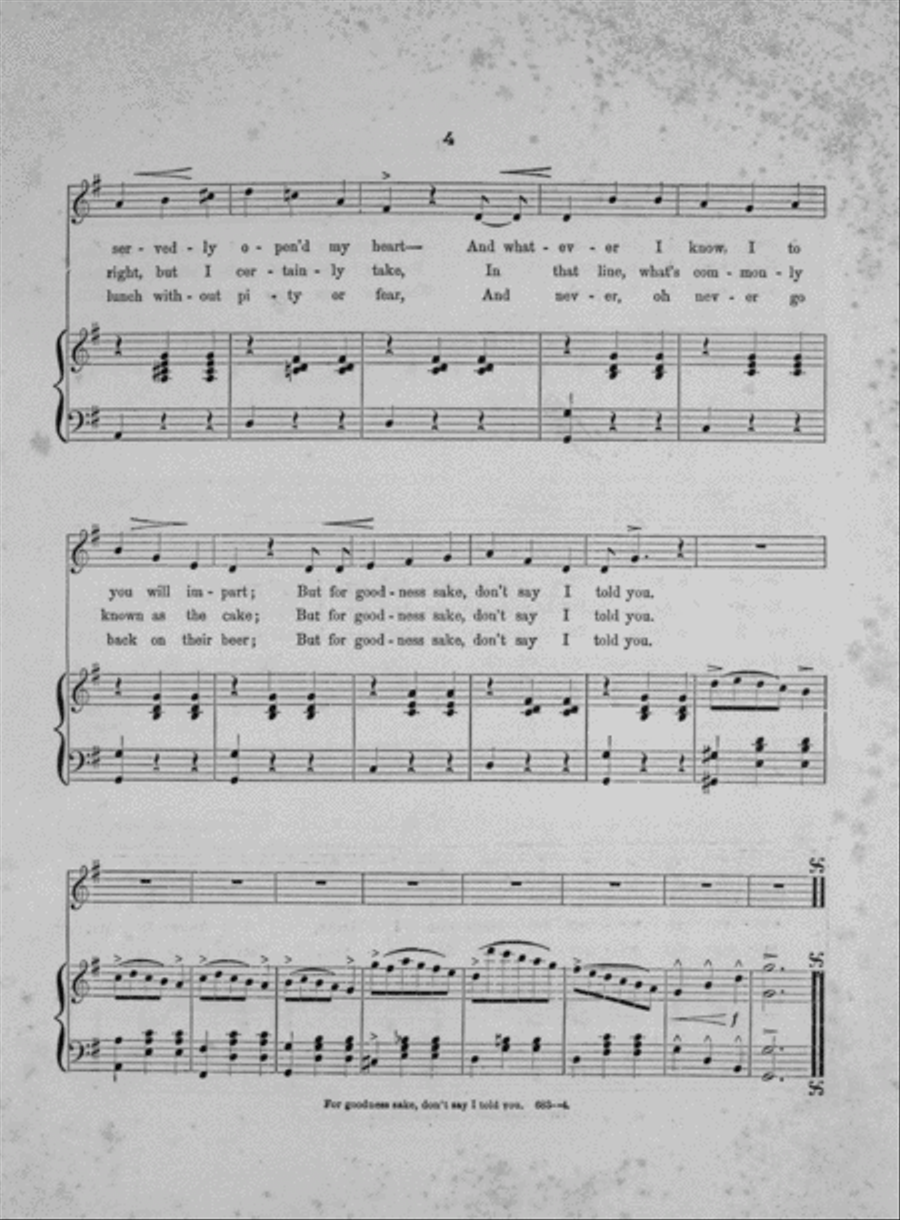 For Goodness Sake Don't Say I Told You Voice scores gallery preview page 3