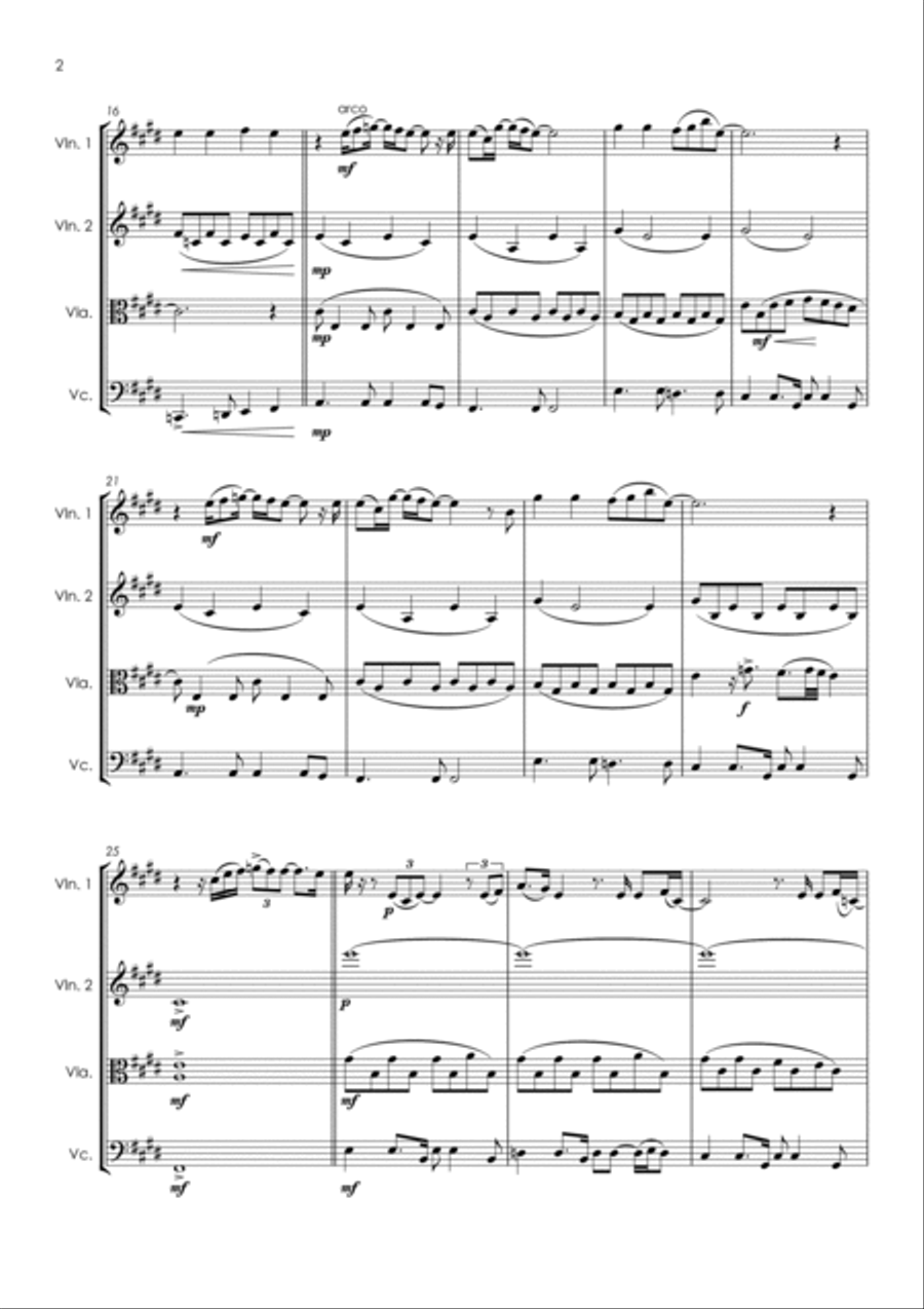 Beautiful Beautiful String Quartet scores gallery preview page 6