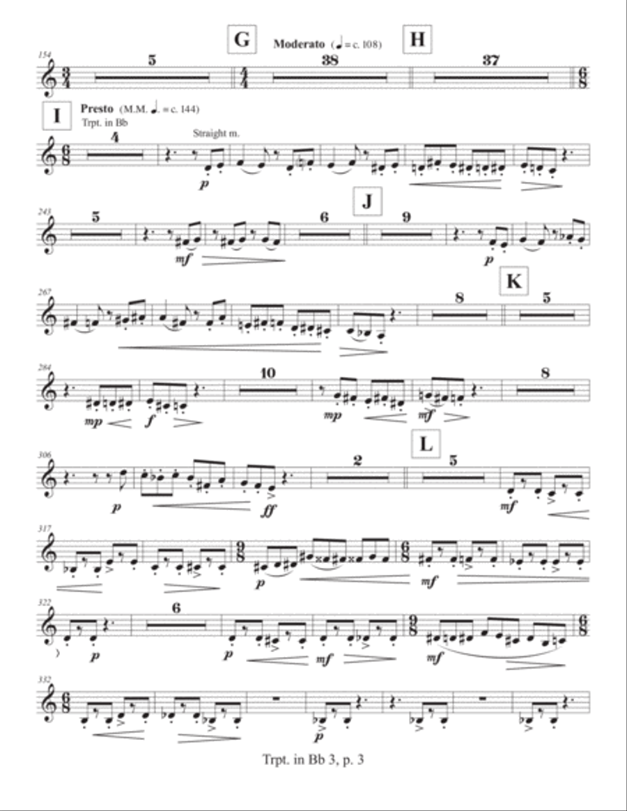 Concerto for Concert Band (2011) Trumpet 3 Concert Band scores gallery preview page 3