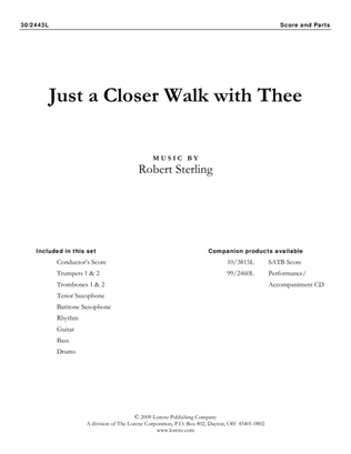 Book cover for Just a Closer Walk With Thee - Brass, Saxes and Rhythm Score and Parts - Digital