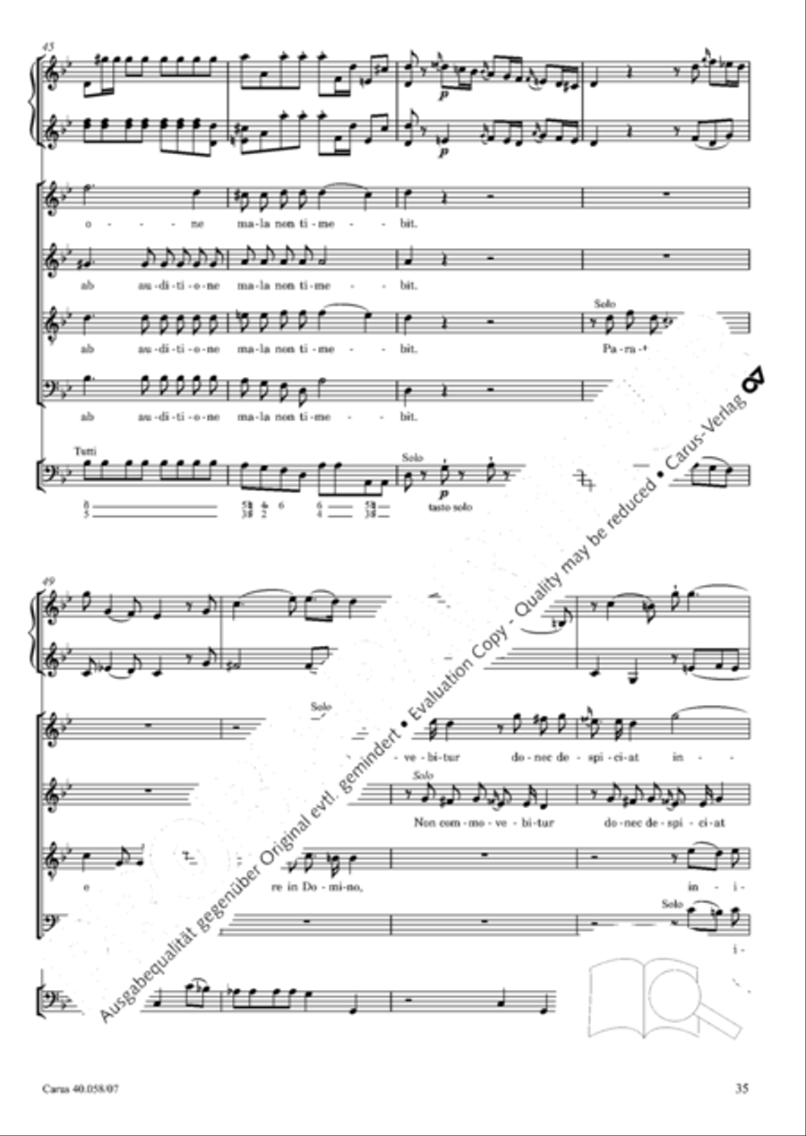 Vesperae solennes de Dominica 4-Part scores gallery preview page 40