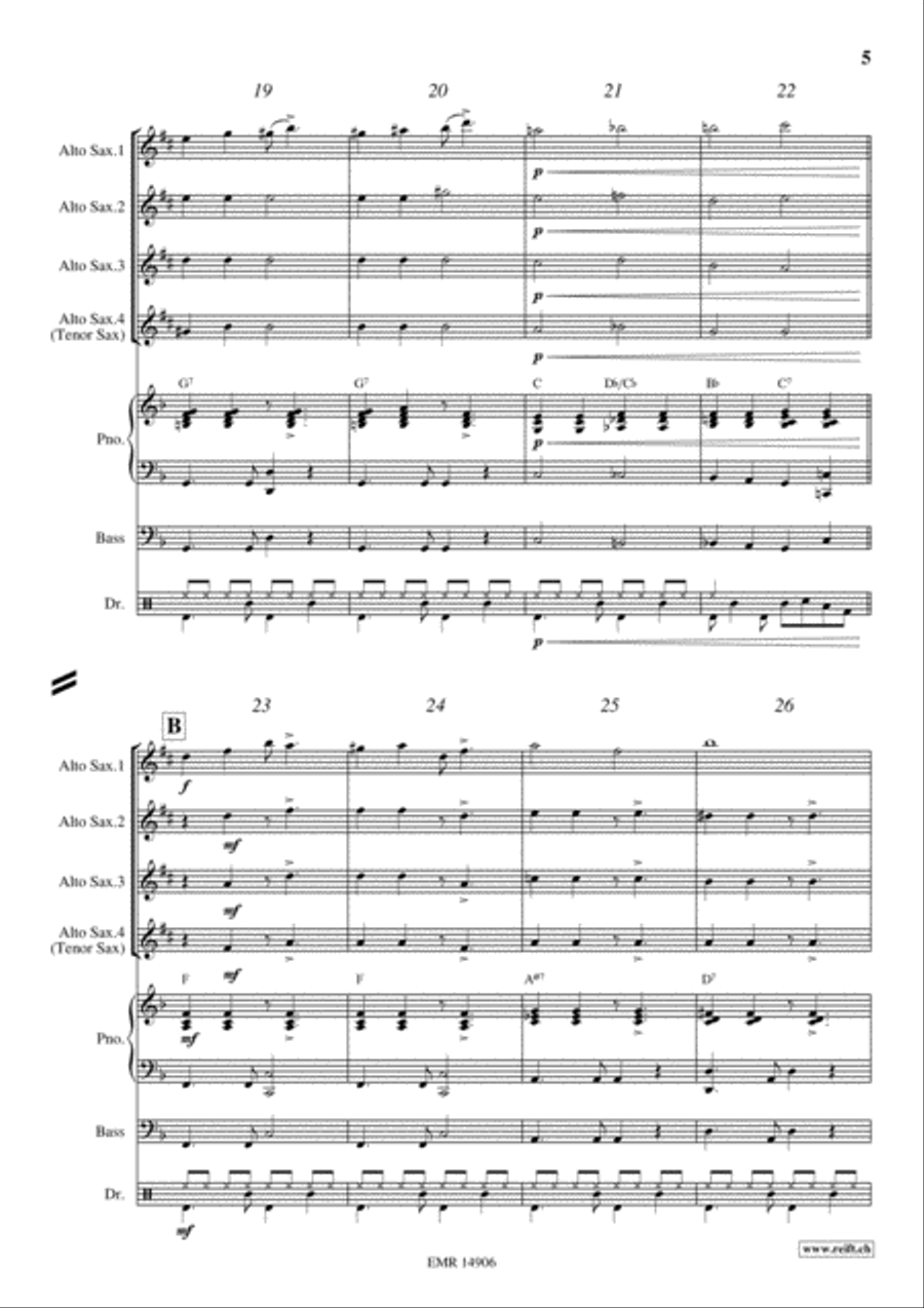 Latino Alto Saxophone scores gallery preview page 5