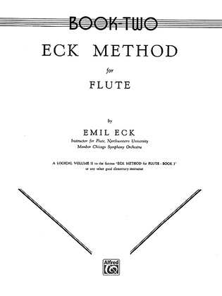 Book cover for Eck Flute Method, Book 2
