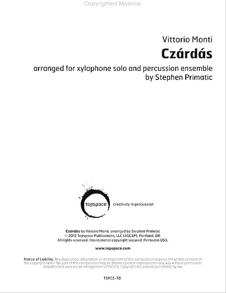 Czardas Percussion Ensemble scores gallery preview page 2