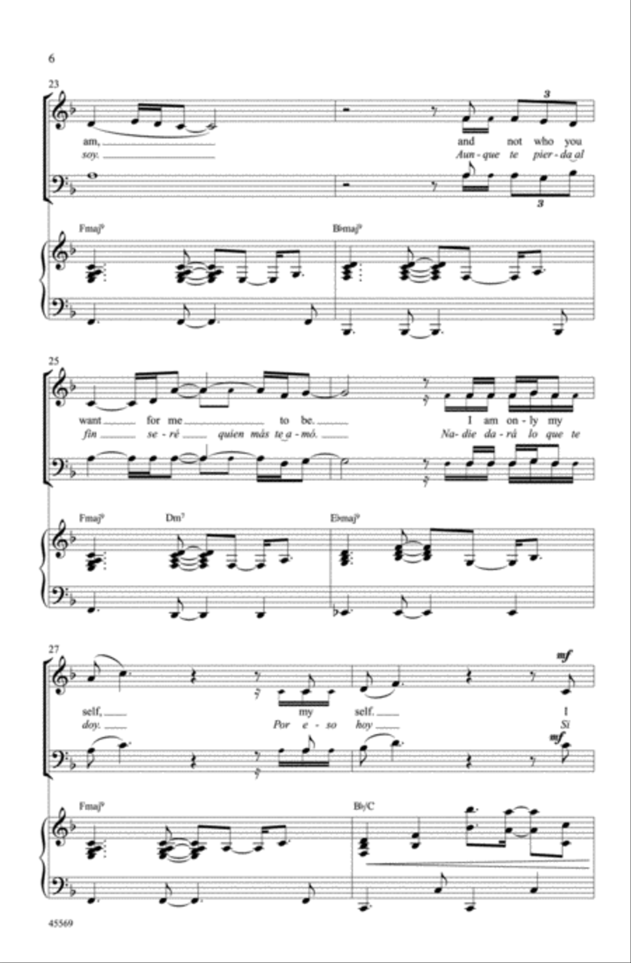 Don't Wanna Lose You Don't Wanna Lose You Choir scores gallery preview page 4