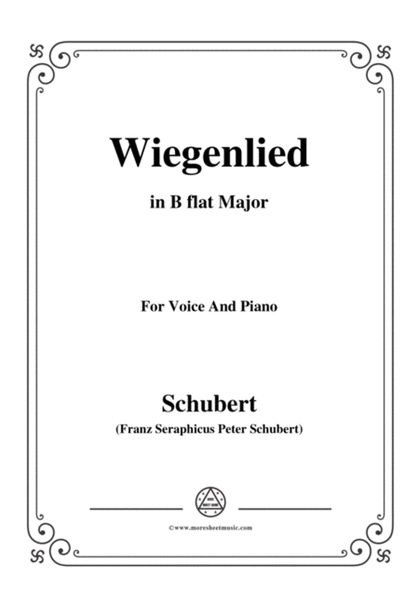 Schubert-Wiegenlied in B flat Major,for voice and piano image number null