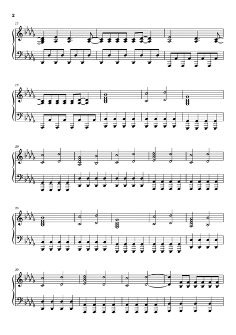The Kids Aren't Alright Piano Solo scores gallery preview page 2