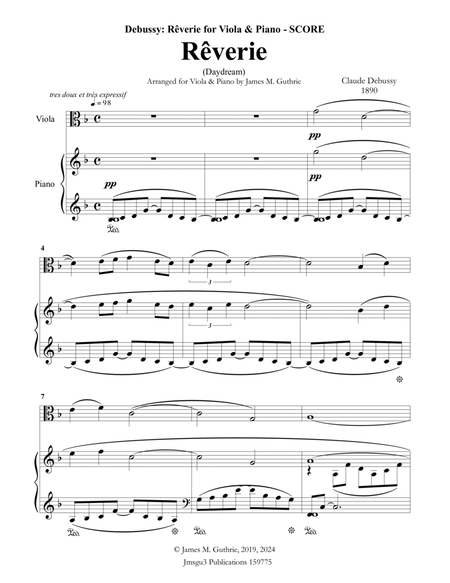 Debussy: Reverie for Viola & Piano image number null