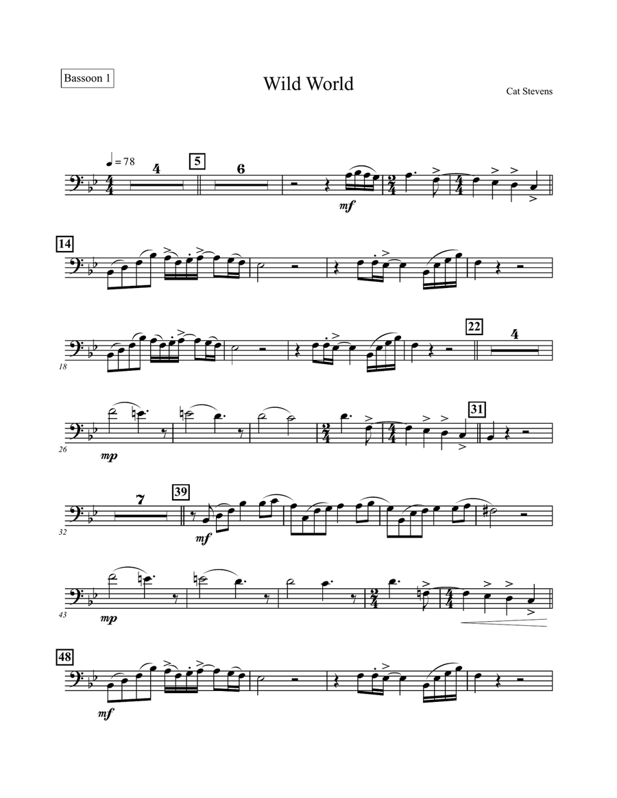 Wild World String Quartet scores gallery preview page 1