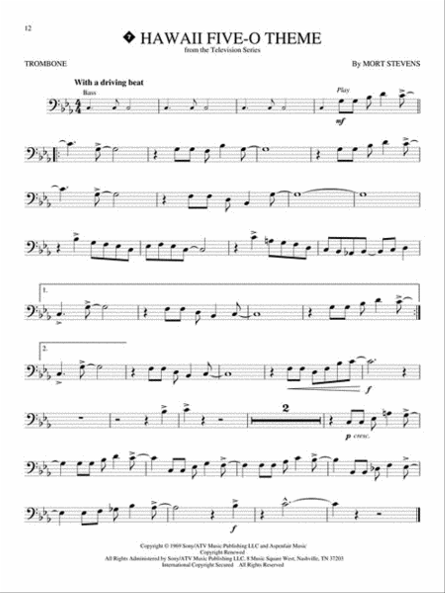 Great Themes Trombone scores gallery preview page 3