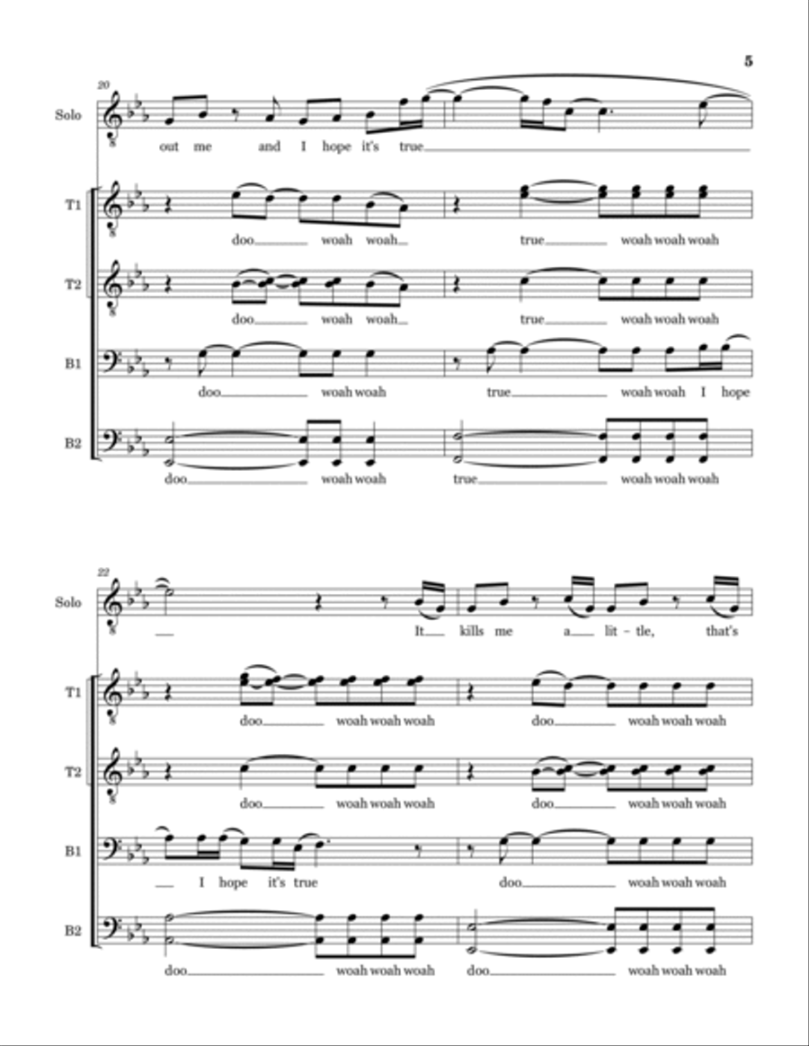 Die For You Die For You TTBB scores gallery preview page 5