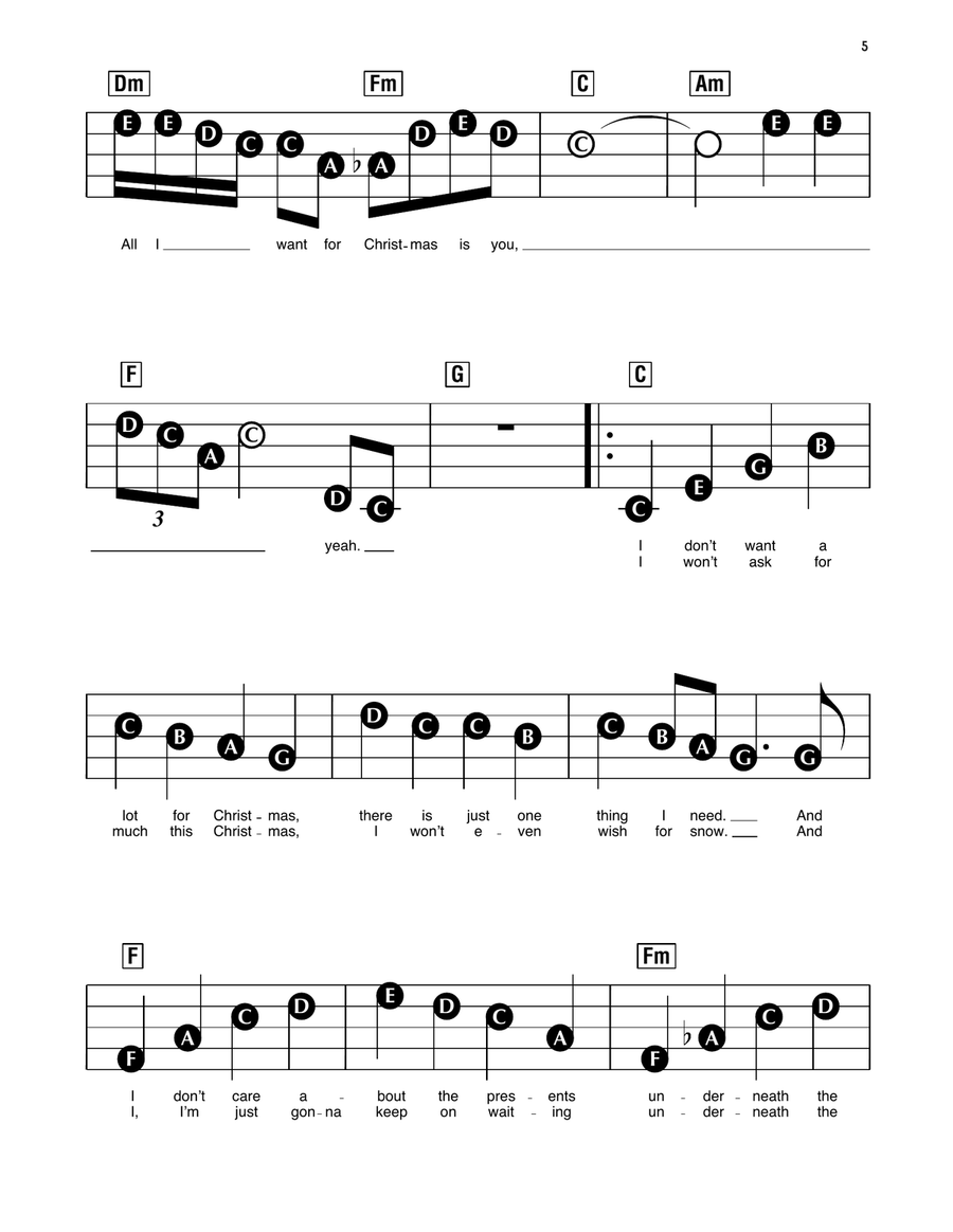 All I Want For Christmas Is You Electronic Keyboard scores gallery preview page 2